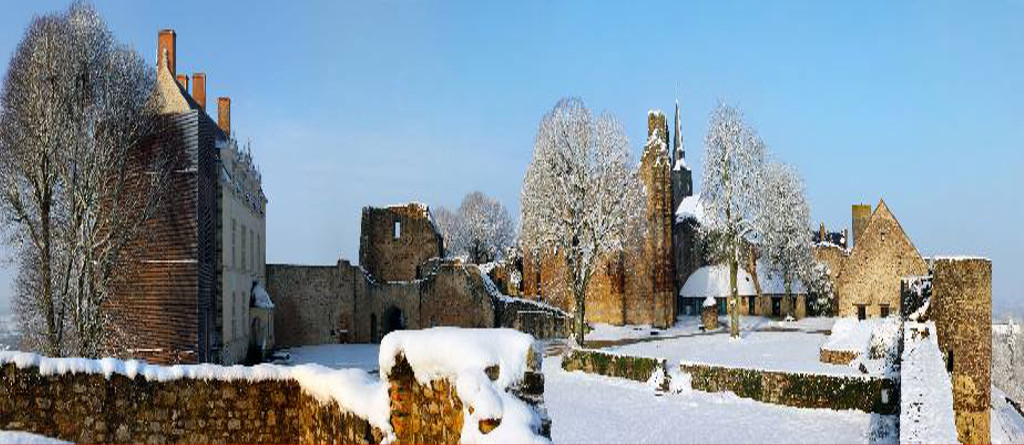 Le parc du château sous la neige
